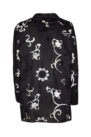 Black Embroidered poplin shirt SEMI COUTURE | S6SL05Y690